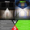 HMCITY Solar Lights Outdoor 120 LED with 3 Lighting Modes,