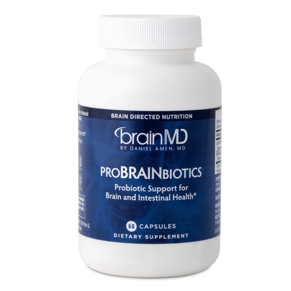 Dr Amen BrainMD ProBRAINbiotics - 3 Billion CFU, 60 Capsules - Promotes Gut Health - Gluten Free - 60 Servings