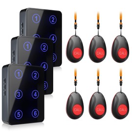 CallToU Wireless Caregiver Pager System – 500+ft Range Nurse Call Button for Elderly/Disabled Patients at Home, Hospital, or Clinic – LED Number Display & Call Light Alert