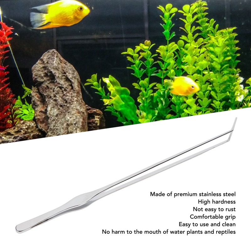 Aquarium Tweezers Professional Stainless Steel Rust Proof Reptile Feeding Tong