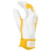 BRUCE BOLT Chrome Series Short Cuff Yellow Batting Glove -