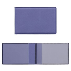 kwmobile 3-in-1 Card Holder Made of Faux Leather – 10 x 6.5 cm – Mini Credit Card Wallet – Case for Cards in Credit Card Format – Black, lavender