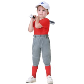 MIVEI 2T/3T/4T/5T to Youth Toddler Boys Knicker Baseball Pants Kids Gilrs Softball Tball Tee Ball Pant Belt Loops Side Piped