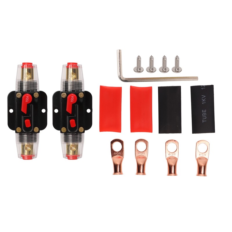 12‑24V Inline Circuit Breaker with Manual Reset Fuse Holder Battery