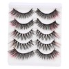 Mikinona 5pairs Faux Lashes Multi Cosplay Eyelashes for Women Girls