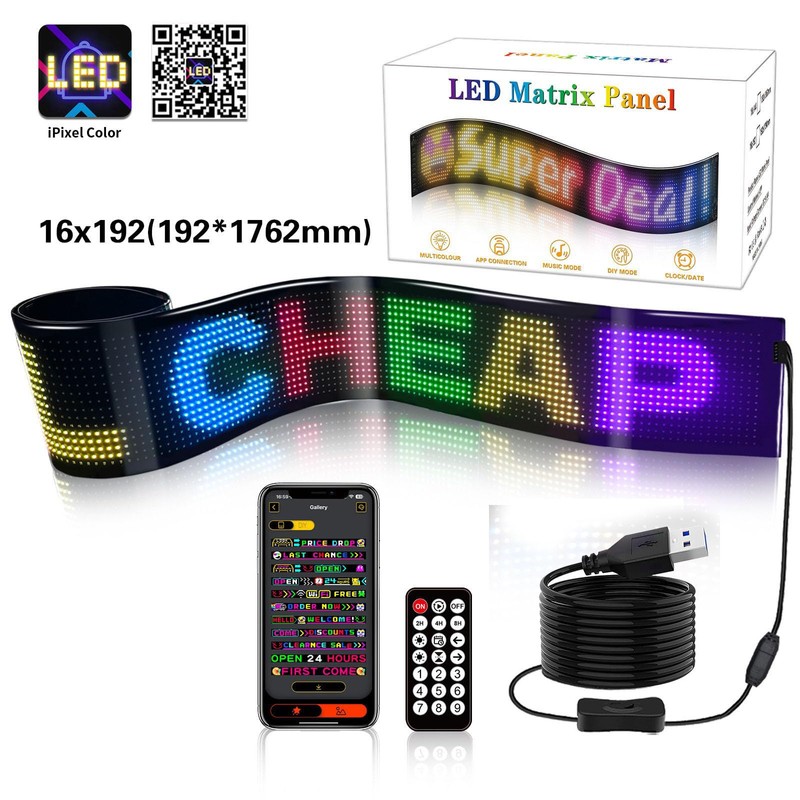 Devil Eyes Light for Cars, 69.4''x7.6'' Super Large Flexible LED
