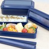 OSK HS-16 Pull Lid Chopsticks Case Set, Metallic Style, Navy
