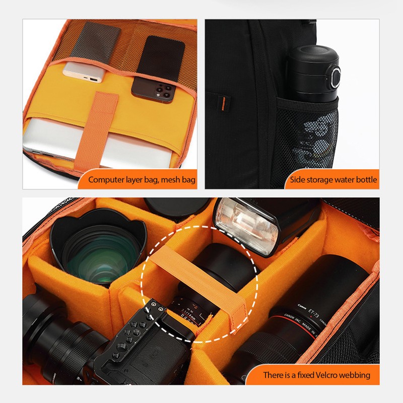 Camera Backpack Water-resistant Camera Bag Photography Backpack Large Capacity Camera