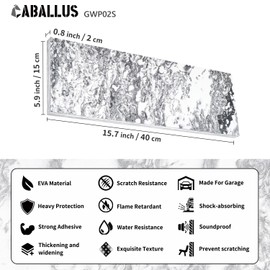 GWP02S Marble Grain Garage Wall Protector Car Door Protectors, Garage Accessories, Parking Stopper for Garage, Tool-Free, Designed in Germany (2-Pack Marble Grain)