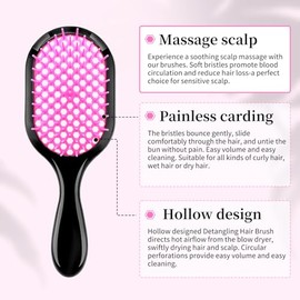 Detangling Brush,2 Pack Detangler Brush, Gentle & Effective Detangling on Wet or Dry Fragile Hair Types,Ultra-light, Detangling Brsuh ventilated and a