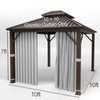Gazebo Universal Replacement Privacy Curtain – Hugline 10' x 10'