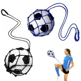 Zhejia Soccer Ball Net, Set of 2, Soccer Ball Holder, Simple Ball Bag, Strong Elasticity, Durable, Lightweight, Convenient to Carry, Multifunctional, For Basketball, Volleyball, Soccer Training,