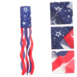 CAXUSD Patriotic American Flag Windsock Vibrant Independence Day Hanging Decoration for Outdoor Events Gardens Backyards Lightweight Durable for All Weather Use