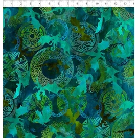 in The Beginning Dragons - Emerald Reign 4DRG 5 Dragon Collage - Cotton Quilting Fabric