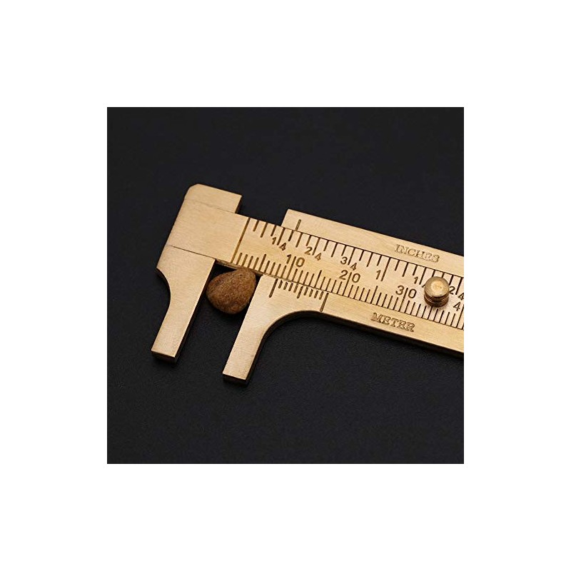 Vernier Caliper 1pc Mini Retro Brass Sliding Gauge Sliding Ruler