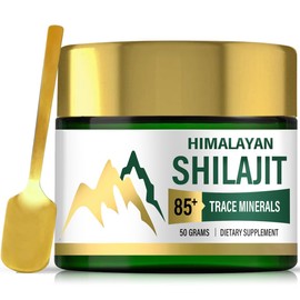 Shilajit Pure Himalayan Organic Resin 50 ml, Natural Shilajit Resin with 85+ Trace Minerals Complex for Men & Women, Supports Energy & Immune System
