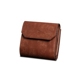 Kawaoto Men's Bi-fold Wallet Pueblo Leather, Genuine Leather, Compact, Made in Japan, Coin Purse, Money Wallet, Practical, Present, Valve Color