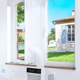 Gruntbear 500 cm (197 inches) Window Seal for Mobile Air Conditioners, Air Conditioners, Tumble Dryer, Exhaust Dryer, Hot Air Stop for Attaching to Windows Casement Windows, AC Window Seal