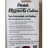 Pentel Hyper G Retractable Gel Roller Pens - 2 Pack