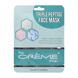 The Crème Shop Triple Peptide Face Mask | Promote Youthful Appearance Packed with Amino Acids Boosts Collagen, Repairing Damage Cells and Moisturizes | 5 Pack