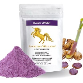 Addictive Wellness Thai Black Ginger Freeze Dried 50 grams 1.76 Oz