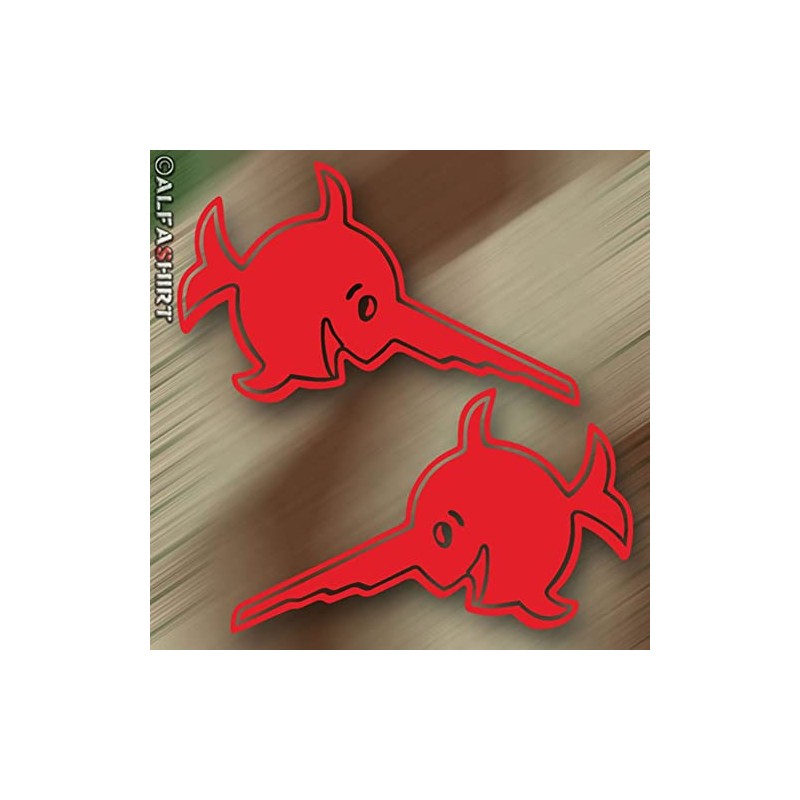 Sticker #A216 Swordfish U96 U-Boot Navy Crest Red 10 x