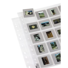 Hama 25 Slide Sleeves for Framed Slides (slide archiving in 5x5cm format, up to 500 slides),Transparent