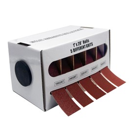 AutKerige Multi Sanding Roll Set 5 Assorted Grits: 150 240 320 400 600 1 x 20 Inch Rolls (6 Metres) Sandpaper Assortment for Metal Automotive Furniture Wood