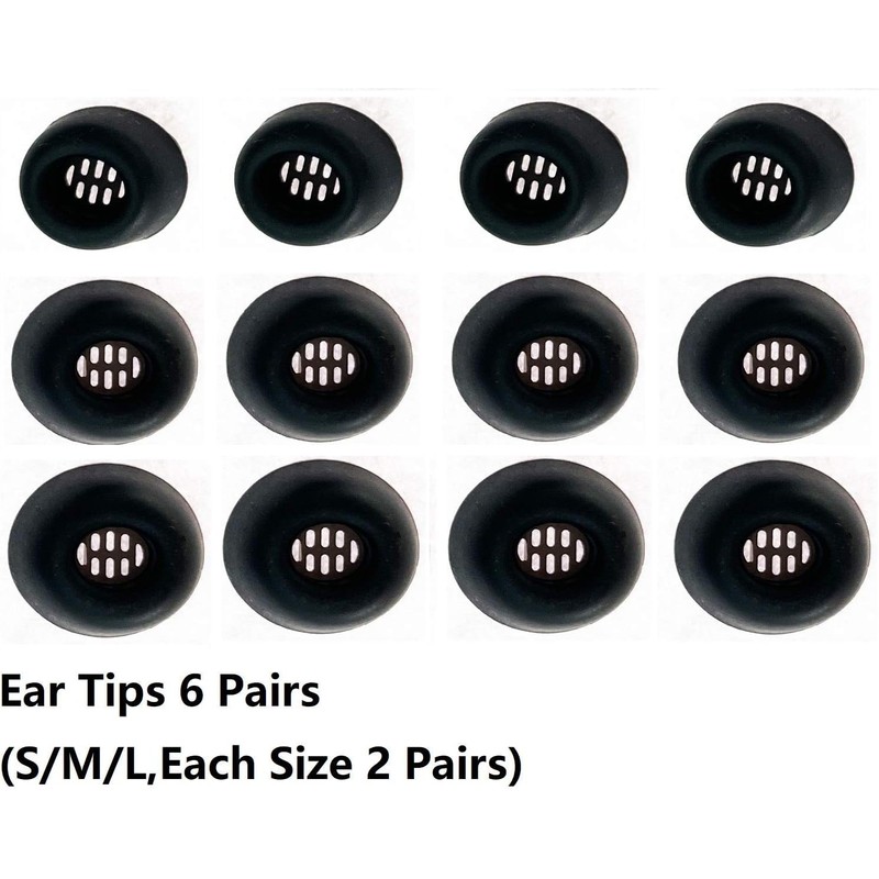 Replacement Ear Tips Compatible with Jabra Elite 10 Earbuds, Silicone