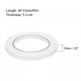 sourcing map Cloth Bookbinding Repair Tape Roll 1/2 Inch x 49 Yards 5.3 Mil White