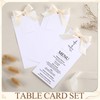 Humyoun 50 Sets 76lb Wedding Menu Cards 4 x 9''