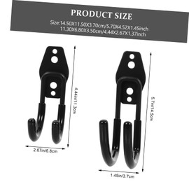 KICHOUSE 4pcs Heavy Duty Garage Hook Wall Mounted Tool Organizer for Lawn and Garden Equipment Bikes and More Space Saving Storage for Home and Shed