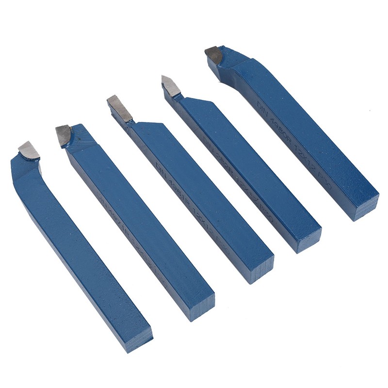 5pcs Lathe Tool Carbide Tipped Weld Turning Tool Set Machine