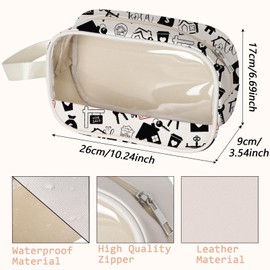 WCGXKO House Hustler Clear Makeup Bag Real Estate Gift New Realtor Gift Real Estate Agent Gift (Hustler Cbag)