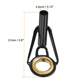 PATIKIL 3mm Tube Dia Fishing Rod Tips Repair Kit, 3pcs Stainless Steel Ring Guide for Saltwater Freshwater Fishing