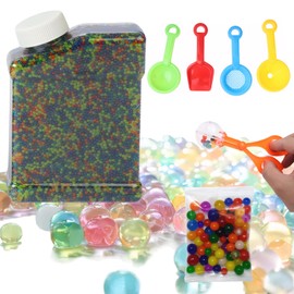 lafomukea Colourful Water Beads 50,000 Pieces and 150 Pieces Water Beads XXL, Water Beads Non-Toxic, Vase Filler, Plant Filler
