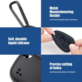 DDJ Case for Life360 Tile Mate Tracker Holder with Keychain 2-Pack