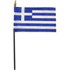 Greece - 4 in x 6 in World Stick Flag