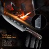 5Pcs Kitchen Knives Set Japanese Damascus Pattern Stainless Steel Meat