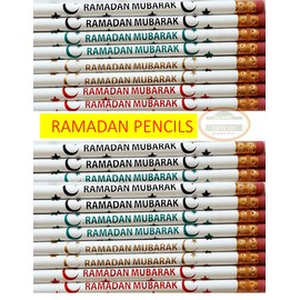 Islamic Gifts 123 Ramadan Pencils Ramadan decorations Ramadan wall decoration Ramadan gifts Ramadan Favors Wholesale (48 Pencils)