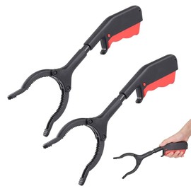 OUDQFCJ Pack of 2 Grab Tongs for Seniors, Short Rubbish Grabber, Rubbish Tongs Grabber for Adults Children, Portable Rubbish Tongs, Grab Arm for Seniors Garden Gripper (29 cm)