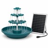 3-Tier Solar Bird Bath Fountain with 3.5W Detachable Solar Panel