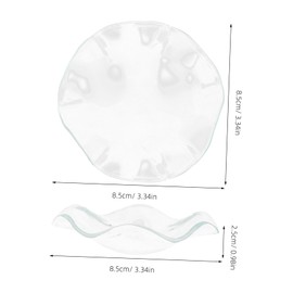 iplusmile Replacement Transparent Wavy Glass Dish for Essential Burner Aromatherapy Plate for Wax Melts and Scented Oils Glass Melting Tray for Home Decor