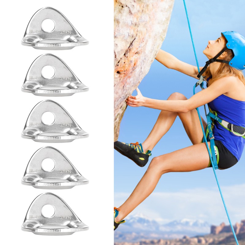 5PCS Climbing Anchor 316 Stainless Steel Climbing Hanger for Rappelling