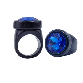 Black Acrylic Chunky Large Rings for Women Vintage Punk Resin Finger Ring Jewelry Thick Wide Colorful Crystal Statement Rings Stackable Cocktail Party Ring Jewelry Gift, 8, Acrylic Resin Crystal, No