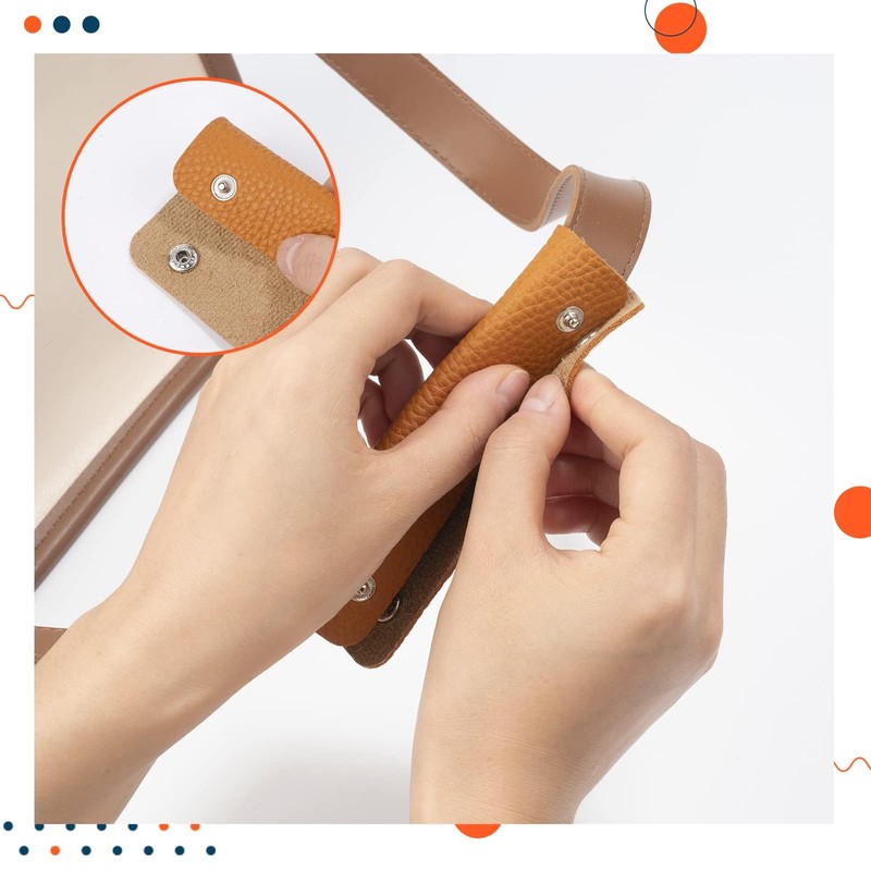 IUAQDP 2 Pieces Handbag Handle Leather Wrap Cover, Luggage Bag