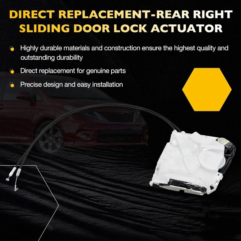 trustdrive Right Passenger Side Sliding Door Lock Latch Actuator For