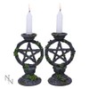 Nemesis Now B2539G6 Wiccan Pentagramm Kerzenständer Set mit 2 Kerzenhaltern