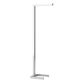 Henn&Hart 52" Tall Integrated LED Floor Lamp with Metal Shade in Polished Nickel, for Home, Living Room, Bedroom, Entertainment Room, Office, Kitchen, Dining
