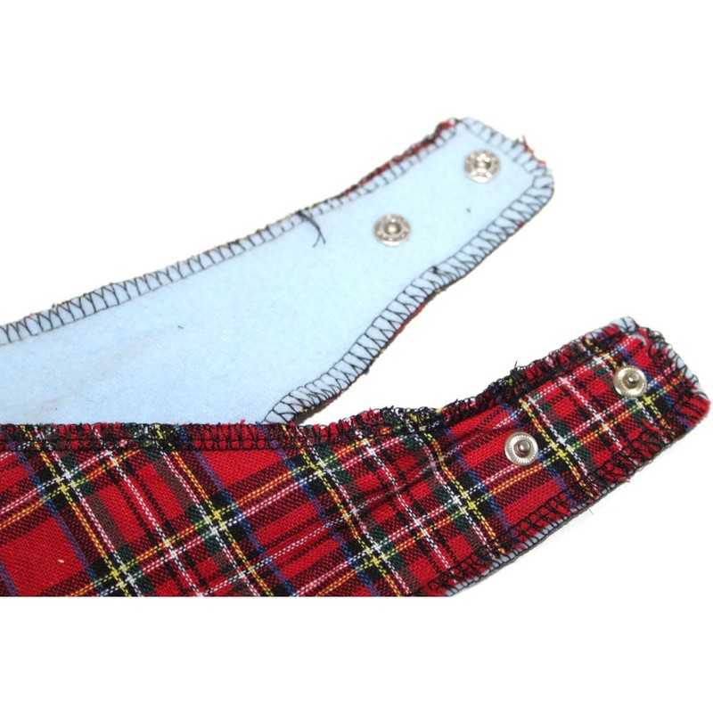 Robelli 45cm Tartan Dog Bandana Collar - Red